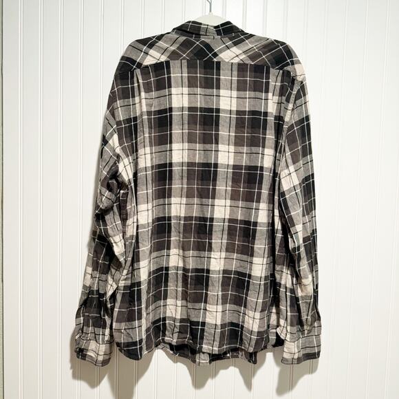 Filson Plaid Scout Shirt Black Gray Mens XXL - Picture 5 of 5